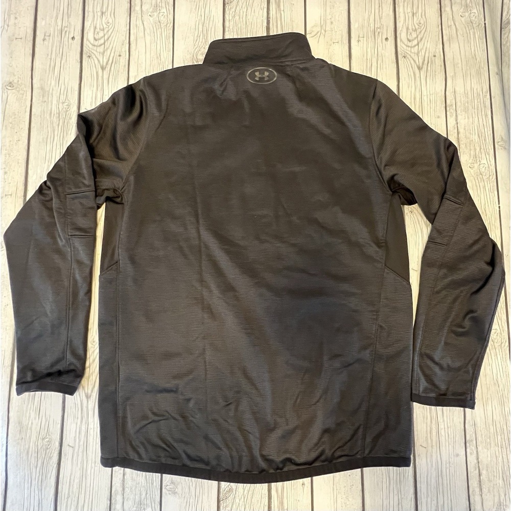 Under Armour Mens Jacket Black Large Stretch ColdGear Reactor Pullover - Picture 6 of 6
